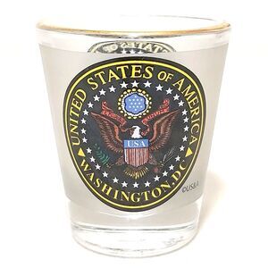 United States Of America Washington DC Shot Glass With Gold Rim #S005
